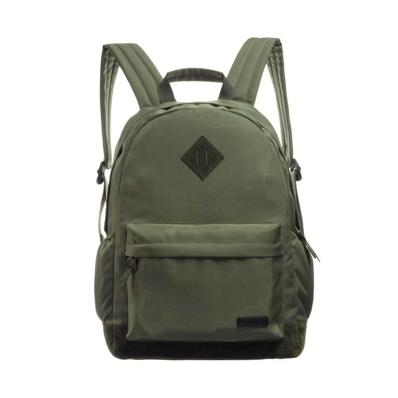 green ligitweight  black backpack