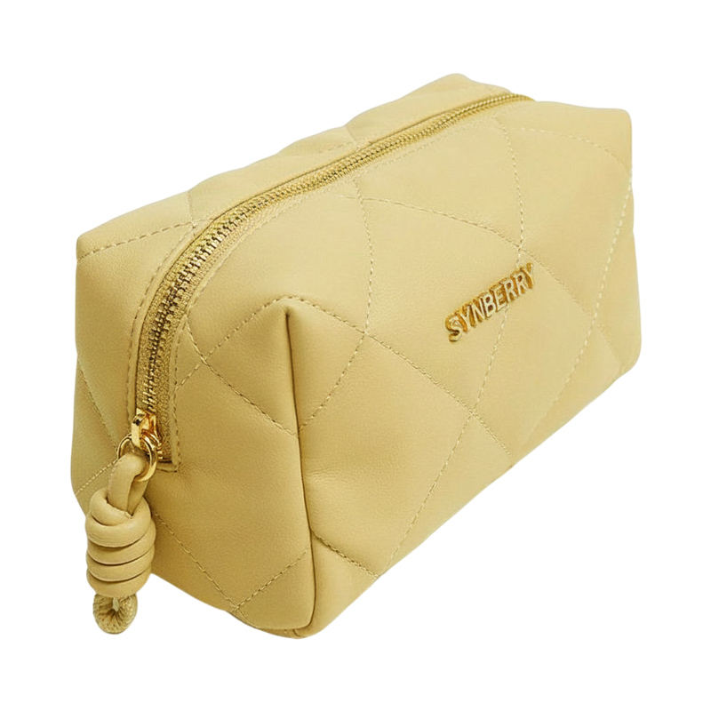 Custom PU Leather Cosmetic Bag with Clear TPU Lining