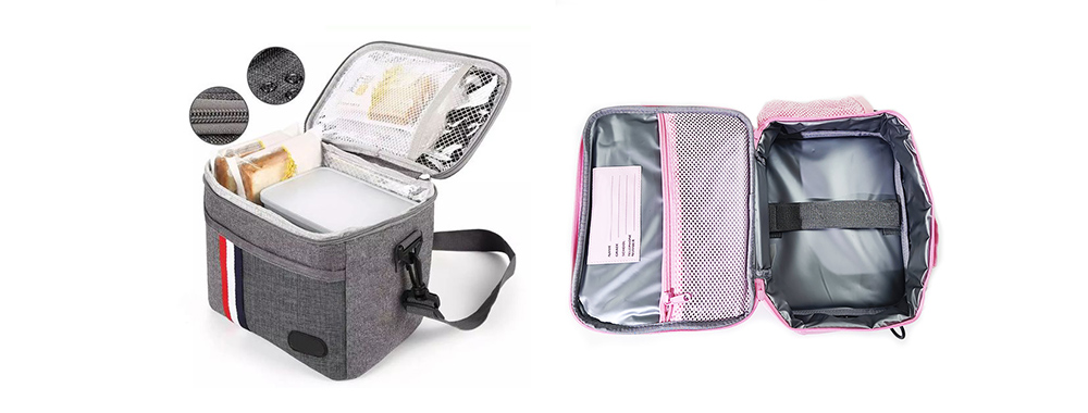 Internal structure for cooler bag and lunch bag