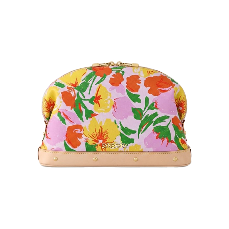 Floral makeup bag