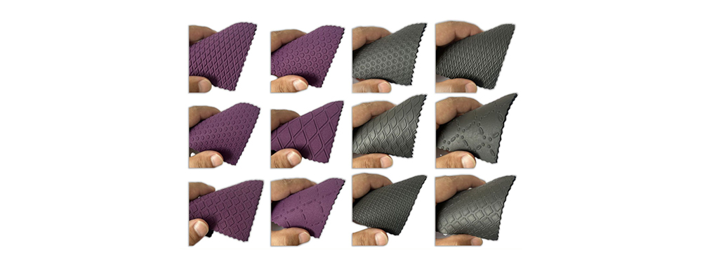 What texture patterns can be customized for chloroprene rubber
