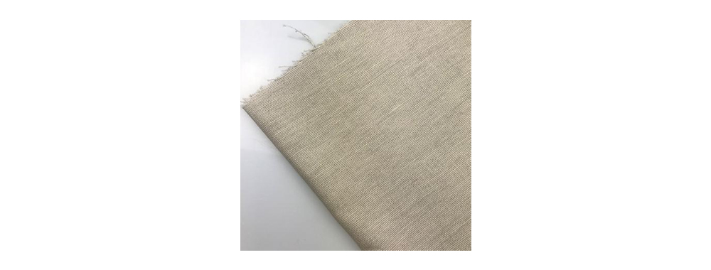 Beige cotton-linen blend for natural-texture cosmetic bag lining