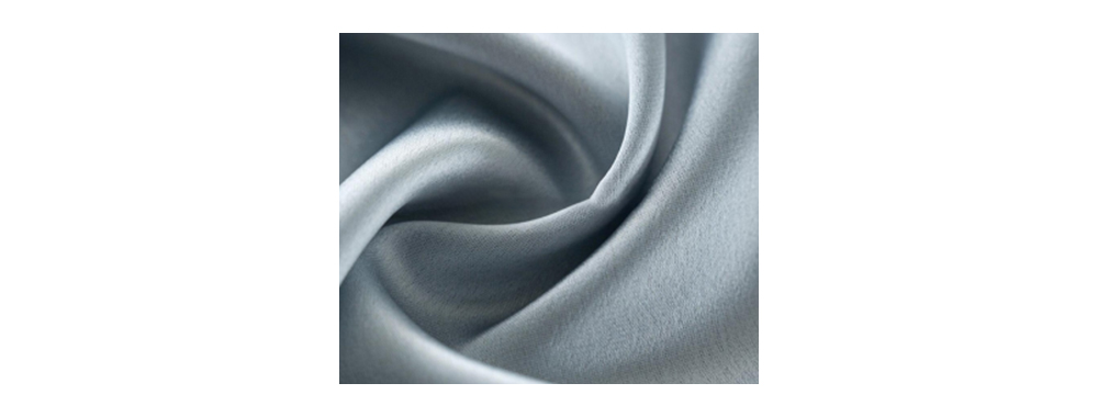 Gray acetate satin for luxury cosmetic bag lining