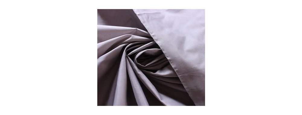 Gray nylon taffeta for smooth and durable cosmetic bag lining