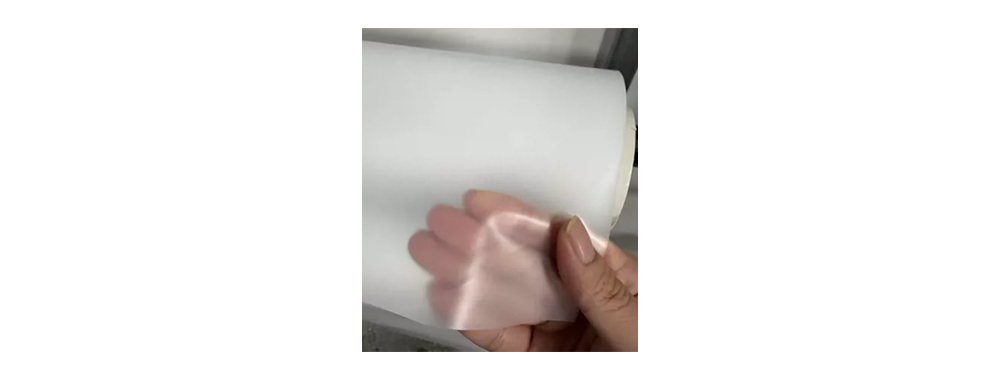 White PEVA film roll for eco-friendly waterproof cosmetic bag lining