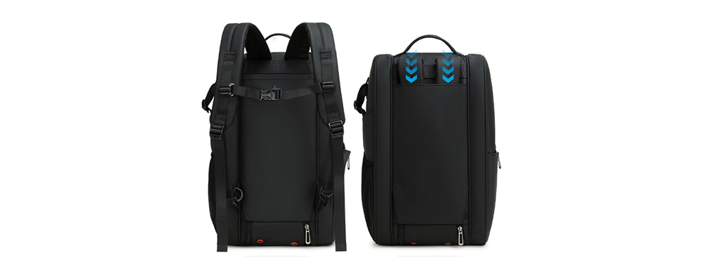 Backpack shoulder straps hidden display